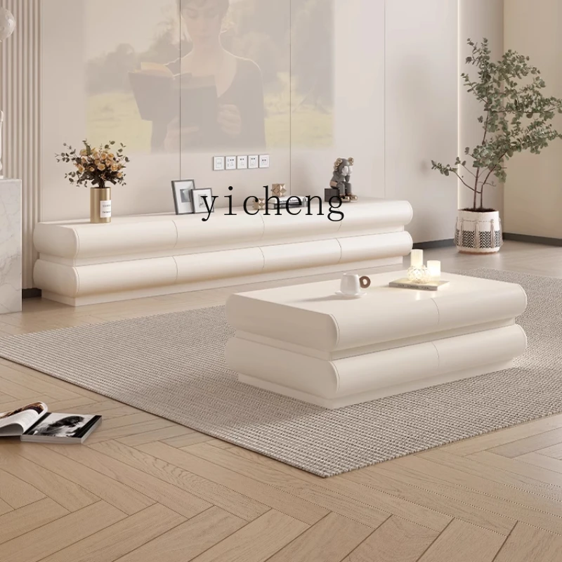 TQH cream wind floor TV cabinet coffee table combination small apartment modern simple household solid wood TV cabinet
TQH cream wind floor TV cabinet coffee table combination small apartment modern simple household solid wood TV cabinet