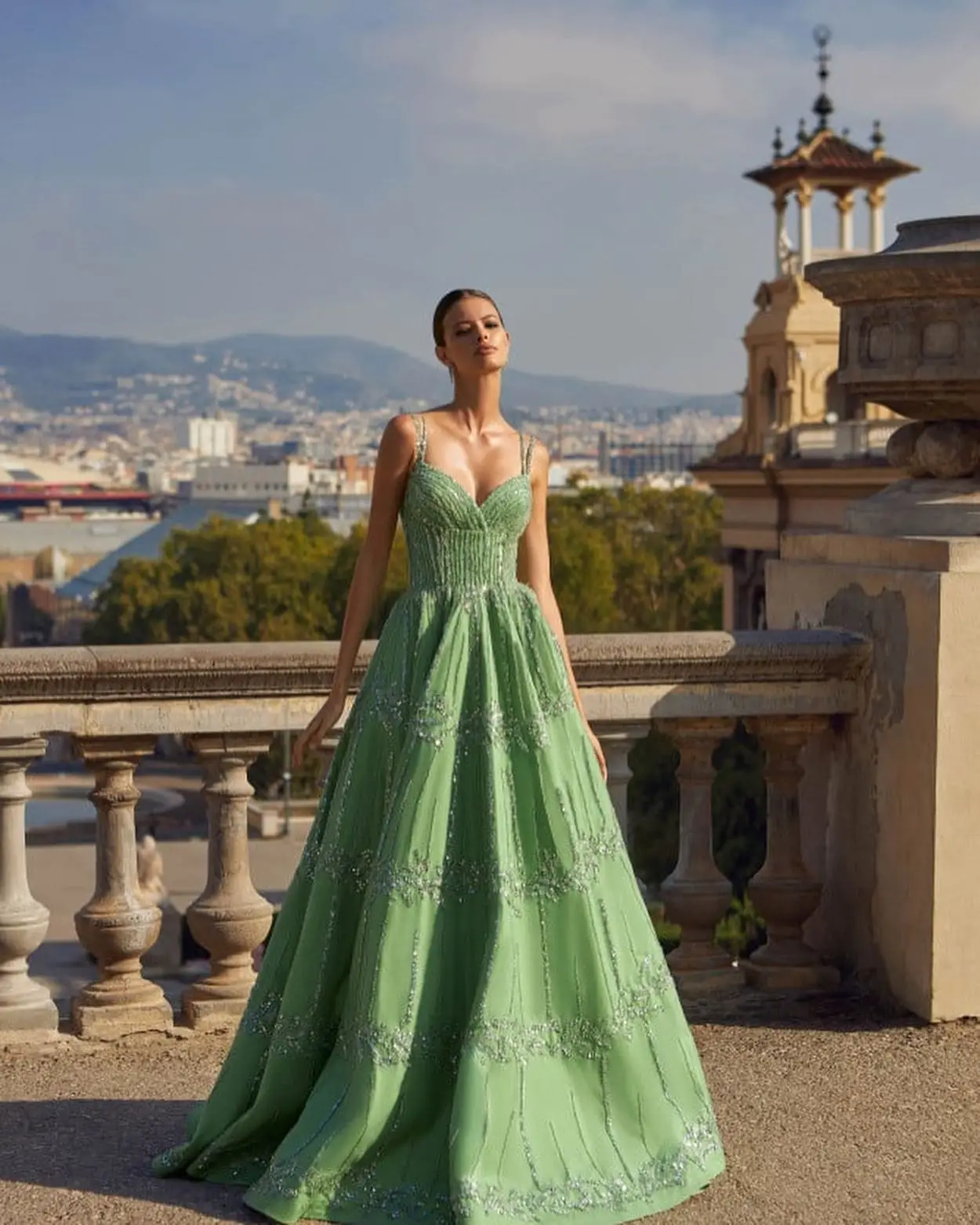 Customized Jersey A-Line Spaghetti Straps Sequined and Crystal Evening Dress Strapless Floor Length Sleeveless Panel Train
Customized Jersey A-Line Spaghetti Straps Sequined and Crystal Evening Dress Strapless Floor Length Sleeveless Panel Train