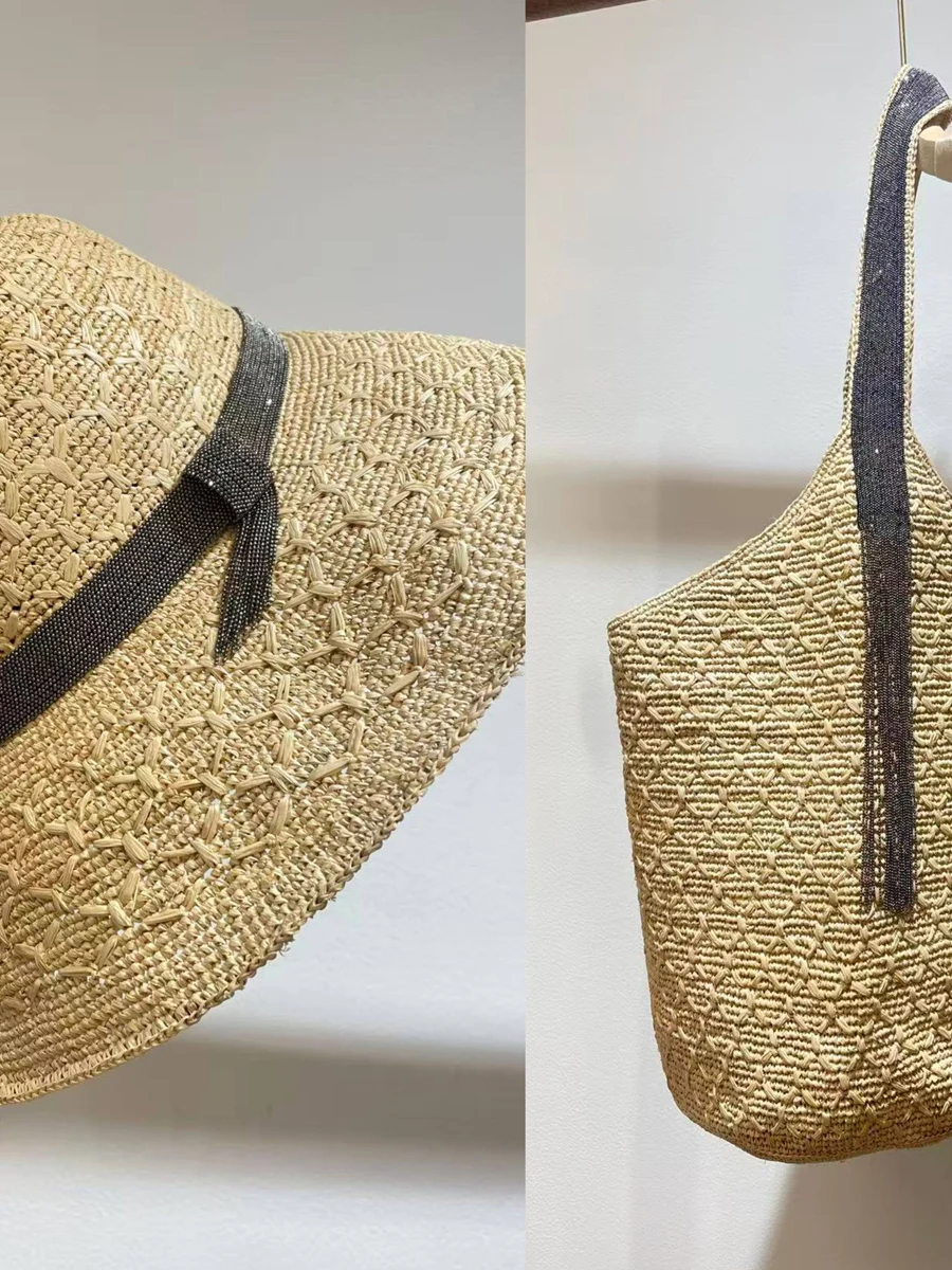 New Spring/Summer Women'S Straw Hat Bucket Bag - Exquisite Style, Fashionable And Versatile
New Spring/Summer Women'S Straw Hat Bucket Bag - Exquisite Style, Fashionable And Versatile