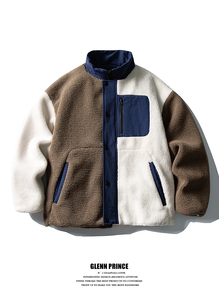 GPstudio Japanese Style Youthful Patchwork Lamb Fur Jacket Men's Winter Cotton Clothes Fluffy Design Sensation Casual Coat
GPstudio Japanese Style Youthful Patchwork Lamb Fur Jacket Men's Winter Cotton Clothes Fluffy Design Sensation Casual Coat