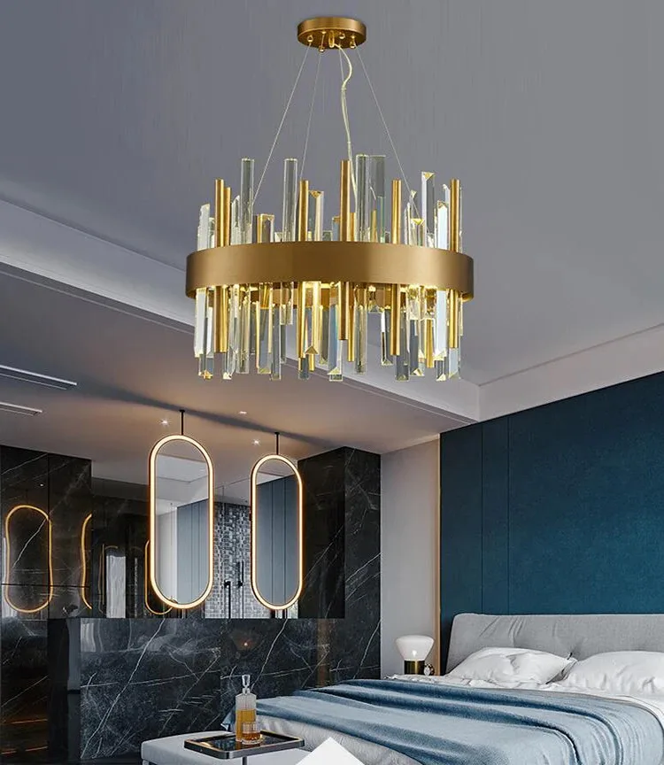Modern Crystal Chandelier For Living Room Round LED Cristal Light Bedroom Decor Gold/Black Hanging Light Fixtures
Modern Crystal Chandelier For Living Room Round LED Cristal Light Bedroom Decor Gold/Black Hanging Light Fixtures