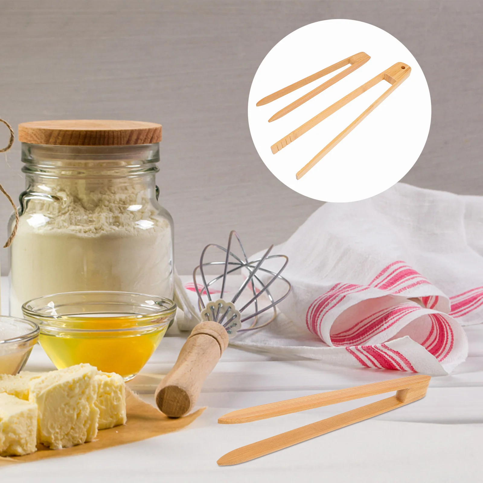 2Pcs Bamboo Food Tong Heat-Resistance Bbq Tong for Grilling Steak Vegetables Kitchen Accessory Simple Design Light Convenient
2Pcs Bamboo Food Tong Heat-Resistance Bbq Tong for Grilling Steak Vegetables Kitchen Accessory Simple Design Light Convenient