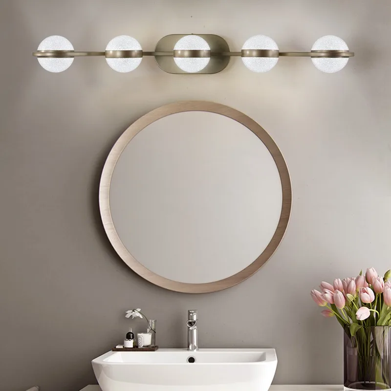 Modern Minimalist Bathroom Vanity Light, LED 5 Bulb Frosted Glass Shades, Wall Mounted Decorative Lighting Fixture
Modern Minimalist Bathroom Vanity Light, LED 5 Bulb Frosted Glass Shades, Wall Mounted Decorative Lighting Fixture
