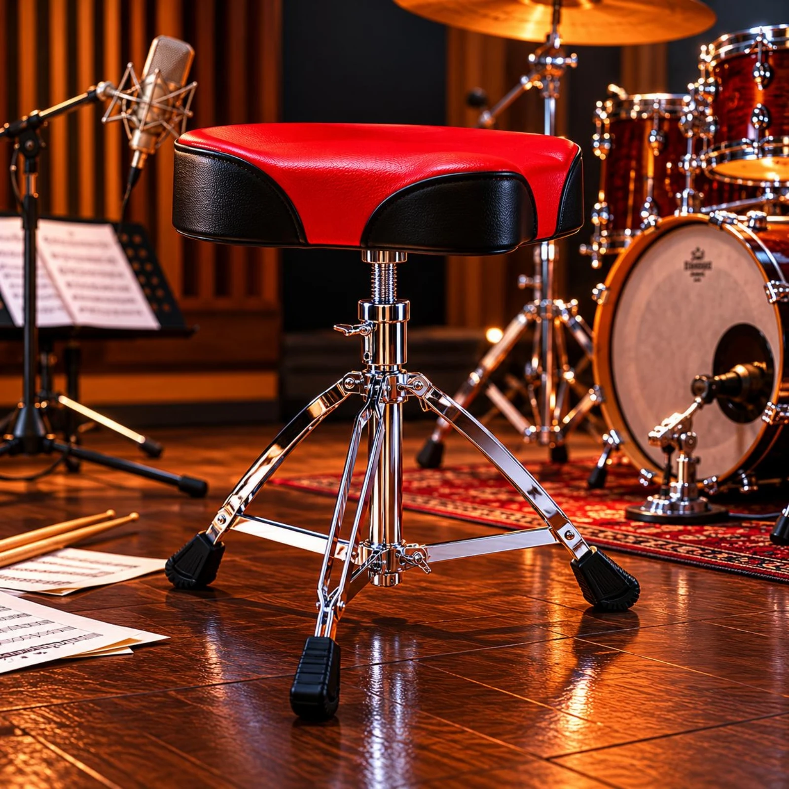 Height Adjustable Drum Throne Tripod Base Height-Adjustable Drum Stool Performance Gear Locking Hardware Anti-Slip Feet
Height Adjustable Drum Throne Tripod Base Height-Adjustable Drum Stool Performance Gear Locking Hardware Anti-Slip Feet