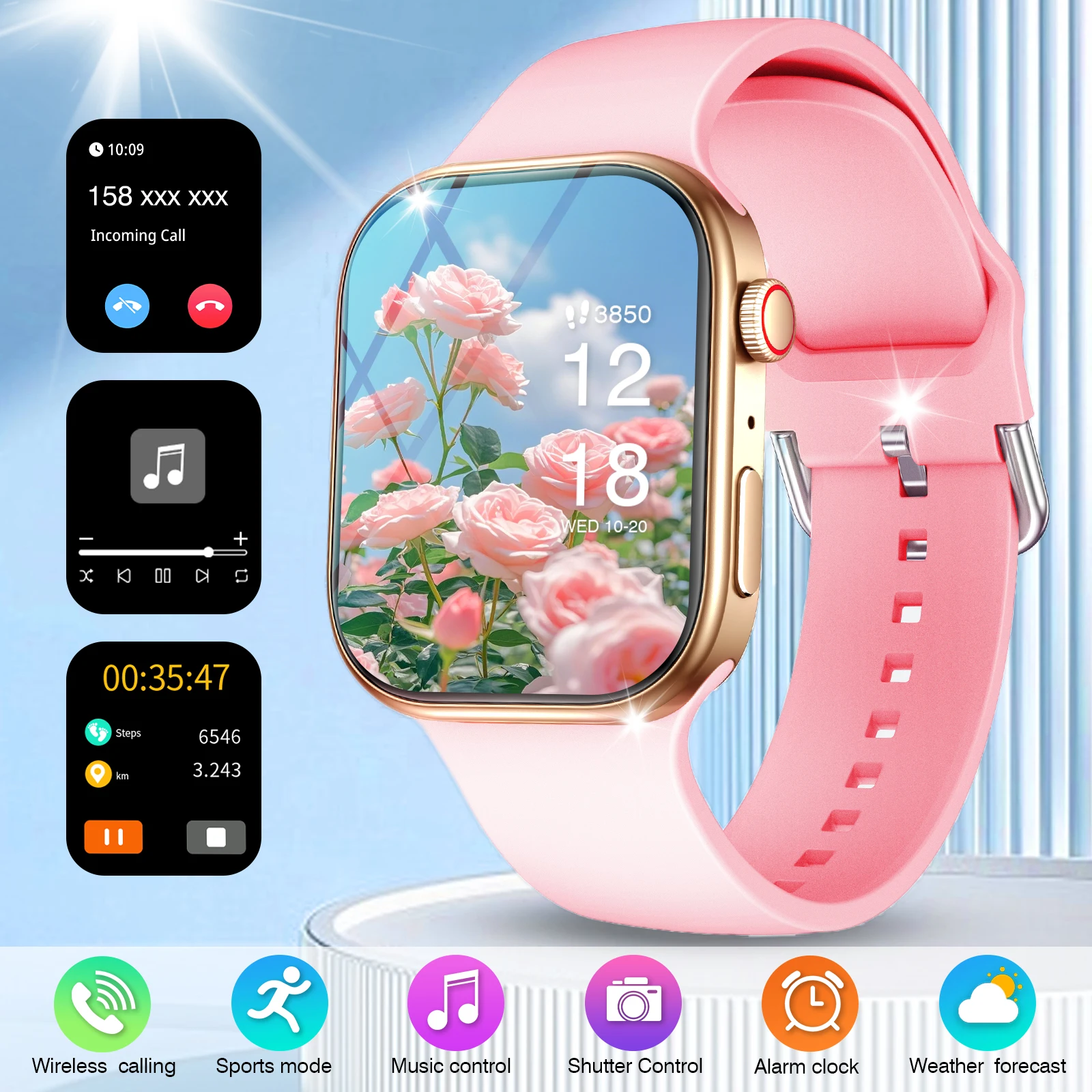 Умные часы 2026 года: Новинка, функция беспроводных звонков и ответов, шагомер, информационные уведомления, удаленное управление музыкой, для мужчин и женщин
Умные часы 2026 года: Новинка, функция беспроводных звонков и ответов, шагомер, информационные уведомления, удаленное управление музыкой, для мужчин и женщин