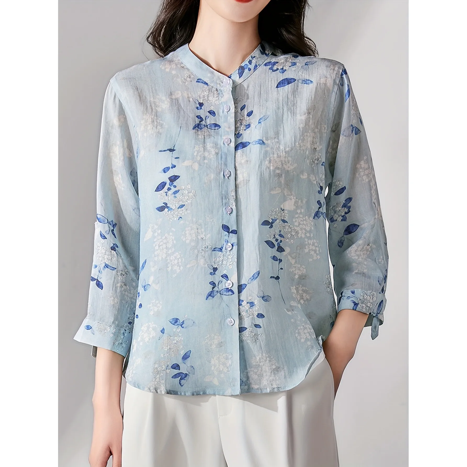 Floral Print Short Sleeve Shirt Women's Princess Sleeve Blouse Fashionable Unisex Spring Summer Autumn Casual Shirt
Floral Print Short Sleeve Shirt Women's Princess Sleeve Blouse Fashionable Unisex Spring Summer Autumn Casual Shirt