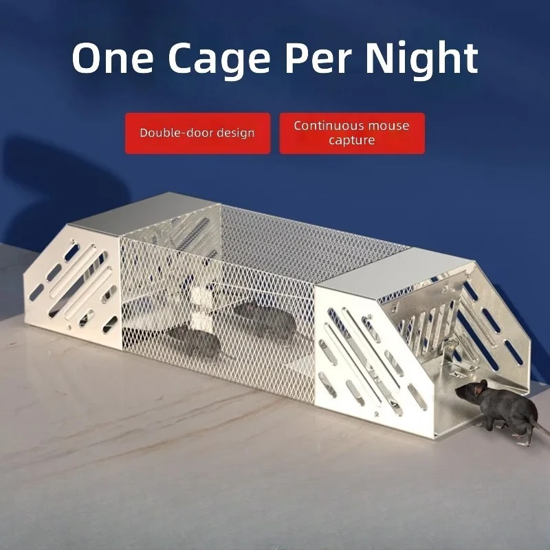 Double door indoor mousetrap, household self-locking metal mousetrap, reusable,humanized indoor and outdoor mousetrap,mouse cage
Double door indoor mousetrap, household self-locking metal mousetrap, reusable,humanized indoor and outdoor mousetrap,mouse cage