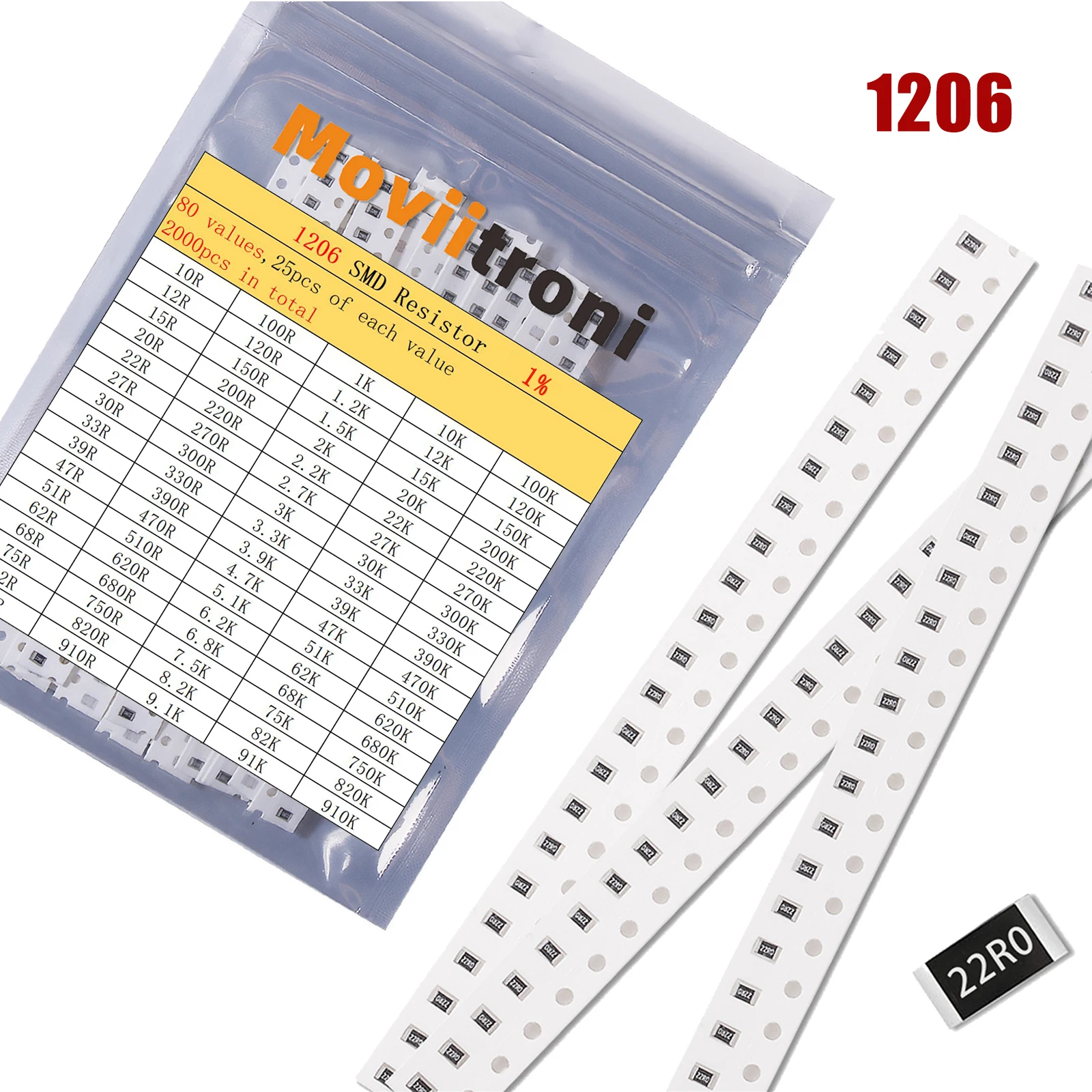 1500-2920 шт. 1206 SMD комплект резисторов чип фиксированные 146 значений Ассорти 0R 1R-1M
1500-2920 шт. 1206 SMD комплект резисторов чип фиксированные 146 значений Ассорти 0R 1R-1M