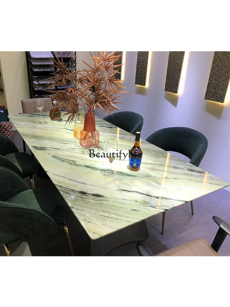 yj5 Jade Natural Marble Dining Table Light Luxury Home High-end Large Apartment Rectangular Luxury Stone Dining Table
yj5 Jade Natural Marble Dining Table Light Luxury Home High-end Large Apartment Rectangular Luxury Stone Dining Table