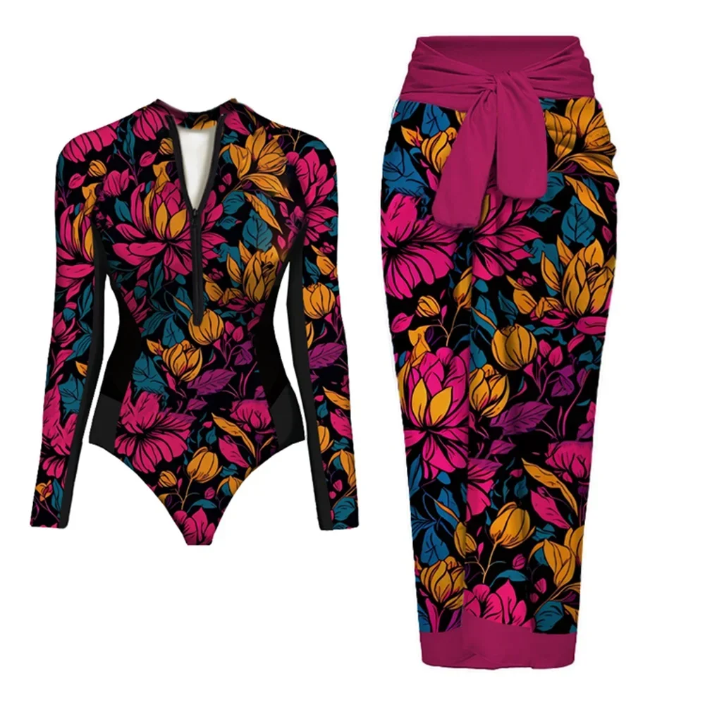 2025 New Long Sleeve Vintage Print Plus Size One Piece Swimwear Zipper Women Bathing Suit And Wrap Skirt Surfing Swim Suit 4XL
2025 New Long Sleeve Vintage Print Plus Size One Piece Swimwear Zipper Women Bathing Suit And Wrap Skirt Surfing Swim Suit 4XL