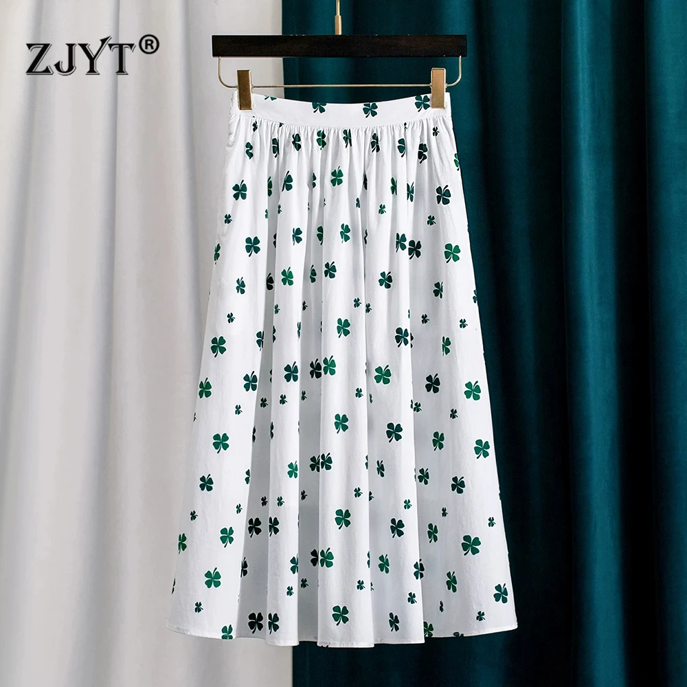 ZJYT 100% Cotton Floral Print Skirts for Woman Summer 2026 New Fashion High Waist Aline Casual Holiday Midi Skirt Faldas Ladies
ZJYT 100% Cotton Floral Print Skirts for Woman Summer 2026 New Fashion High Waist Aline Casual Holiday Midi Skirt Faldas Ladies