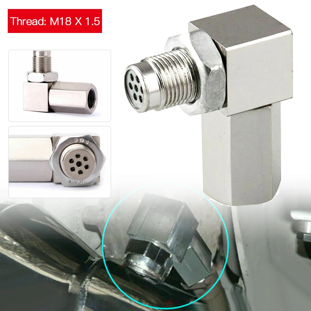 M18*1.5mm 90 Degree Oxygen Sensor Adapter Extension Connector Sensor Spacer Engine Light CEL Check Bung car parts accessories
M18*1.5mm 90 Degree Oxygen Sensor Adapter Extension Connector Sensor Spacer Engine Light CEL Check Bung car parts accessories