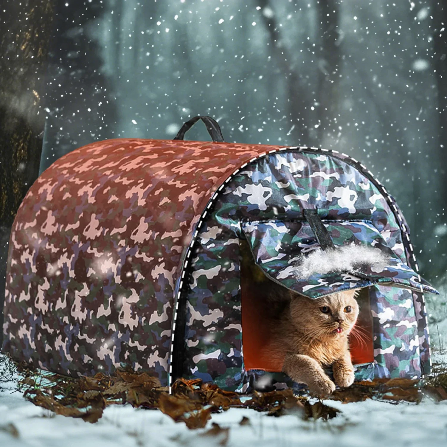 Cat Houses for Outdoor, Outdoor Cat House Weatherproof, Warm Waterproof Insulated Foldable Pet Tent Nest, Beds for Cats Puppy
Cat Houses for Outdoor, Outdoor Cat House Weatherproof, Warm Waterproof Insulated Foldable Pet Tent Nest, Beds for Cats Puppy