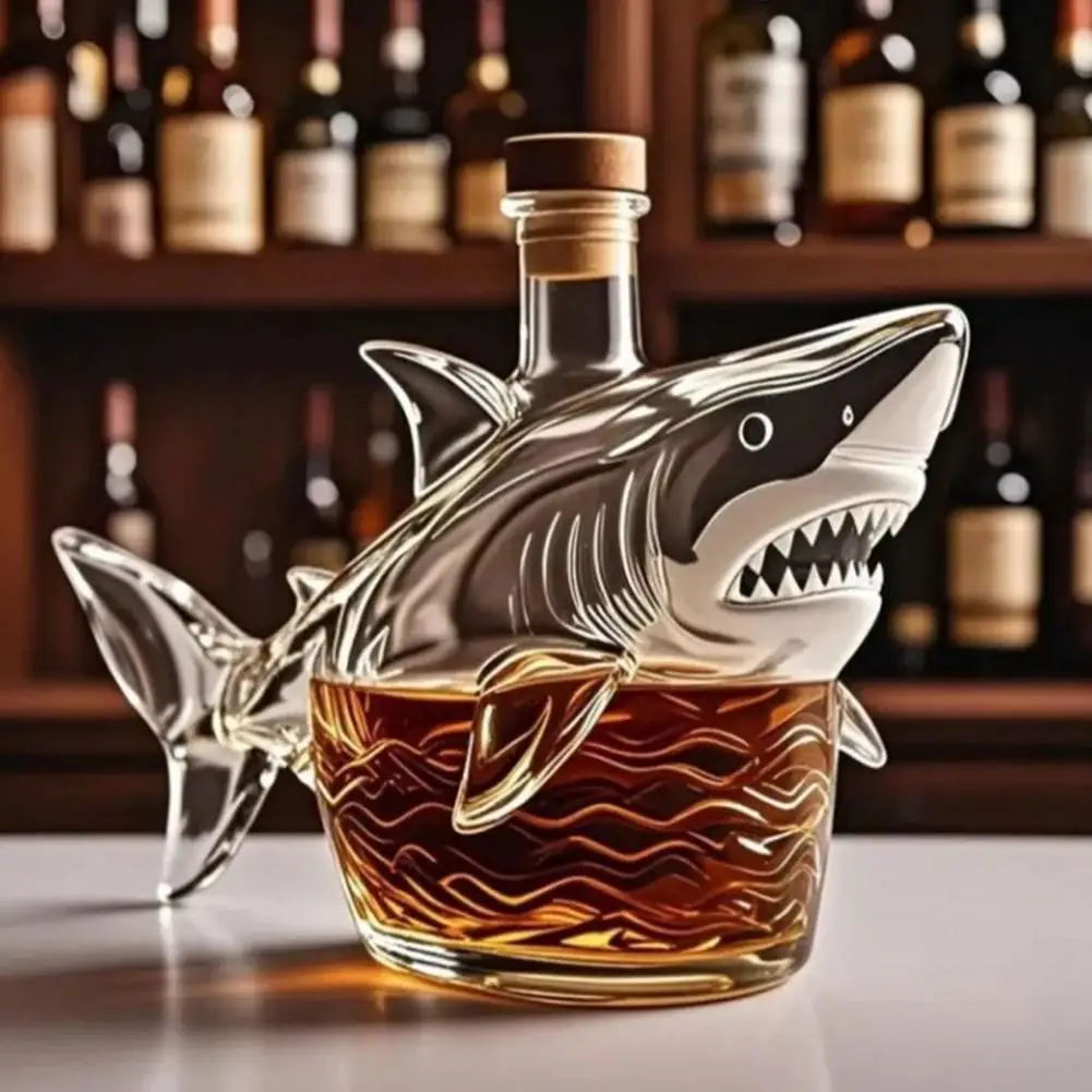 Whiskey Bottle Decanter 3D Carved Shark Design Decorative Liquor Bottle Wine Beer Container Home Bar Centerpiece Decor
Whiskey Bottle Decanter 3D Carved Shark Design Decorative Liquor Bottle Wine Beer Container Home Bar Centerpiece Decor