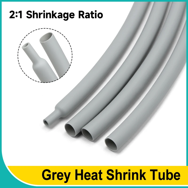 1/2/5/10m Grey 2:1 Heat Shrink Tube 1mm ~ 50mm DIY Cable Repair Polyolefin Protector Shrinkable Tubing Insulation Sleeving Wrap
1/2/5/10m Grey 2:1 Heat Shrink Tube 1mm ~ 50mm DIY Cable Repair Polyolefin Protector Shrinkable Tubing Insulation Sleeving Wrap