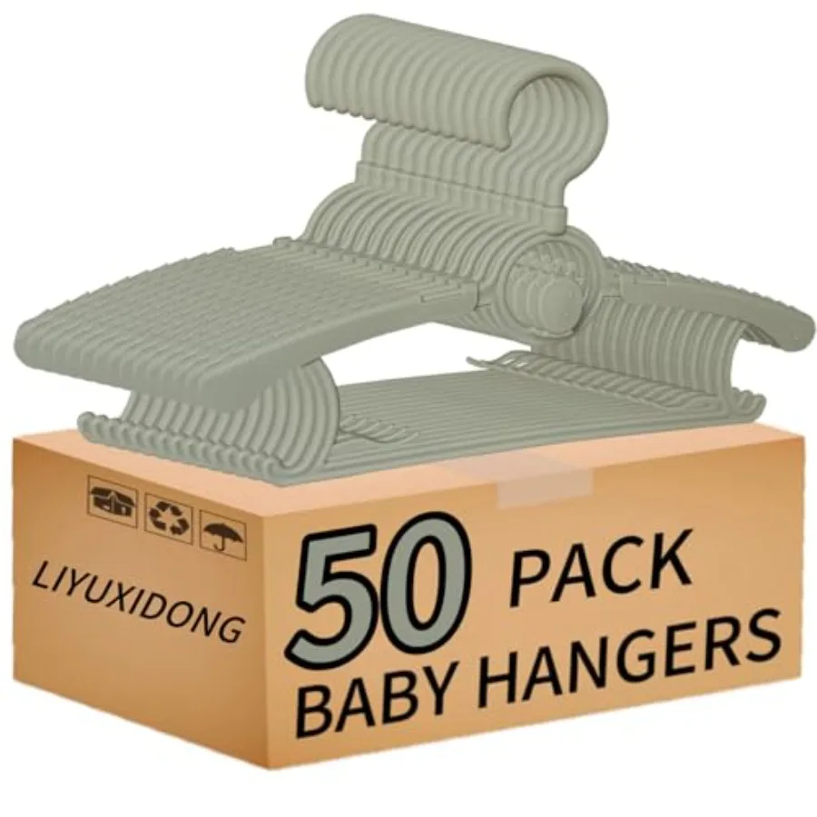Baby Hangers 50 pcs 360° Swivel Hook Adjustable Hangers According to Clothing Size Suitable for Babies and Gray
Baby Hangers 50 pcs 360° Swivel Hook Adjustable Hangers According to Clothing Size Suitable for Babies and Gray
