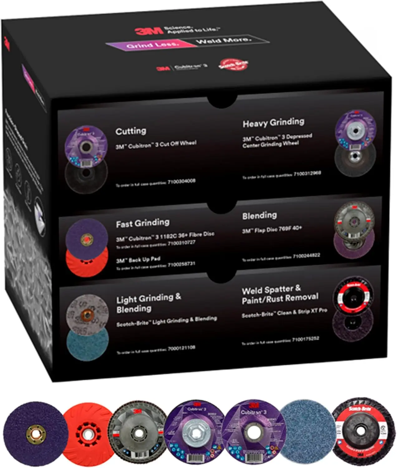 4-1/2 in Discs, 16 Piece Welding Kit for Cutting, Grinding, Blending, Finishing, Rust Removal
4-1/2 in Discs, 16 Piece Welding Kit for Cutting, Grinding, Blending, Finishing, Rust Removal