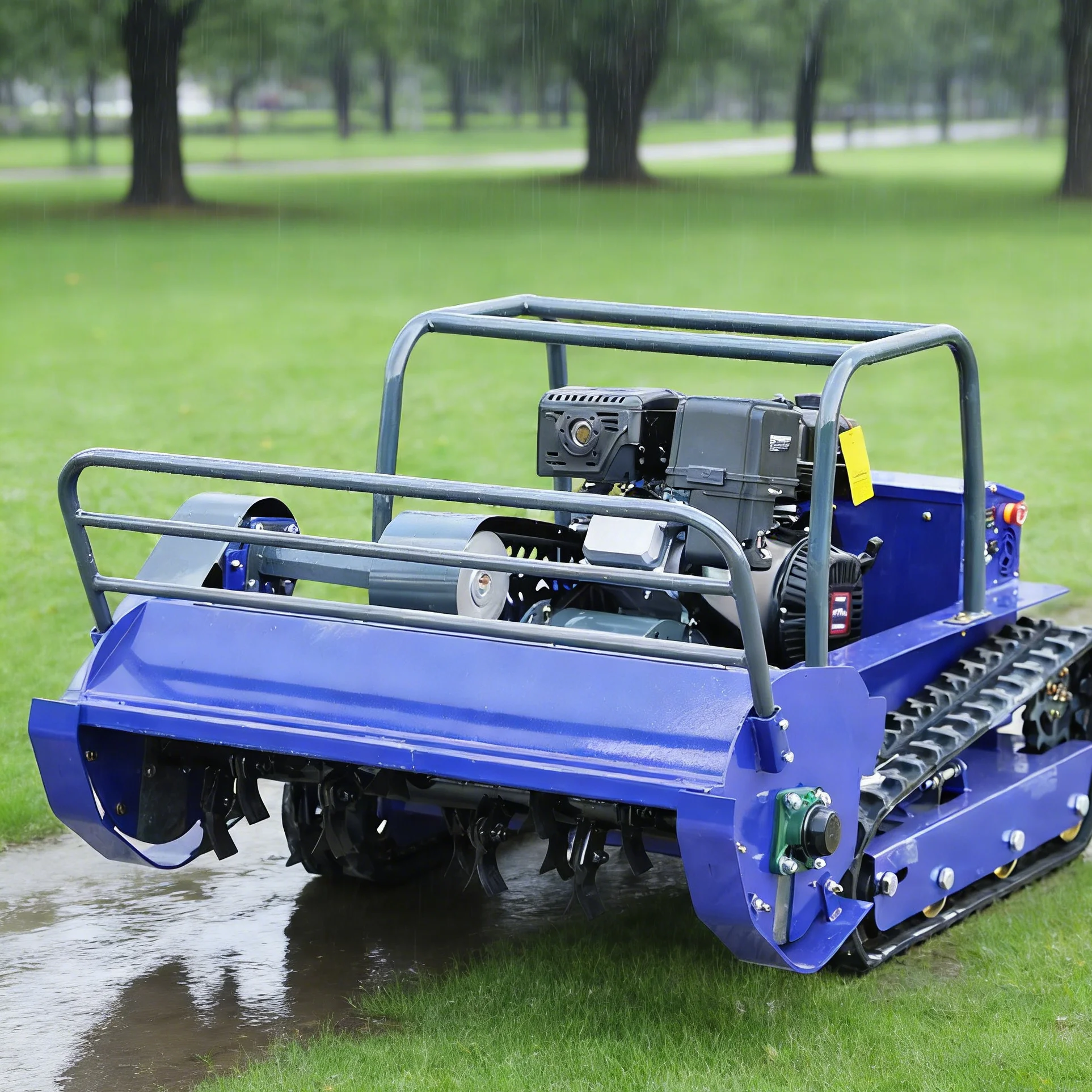 Customized wear-resistant track type remote control lawn mower, long-term lawn mower purchase with blades included
Customized wear-resistant track type remote control lawn mower, long-term lawn mower purchase with blades included