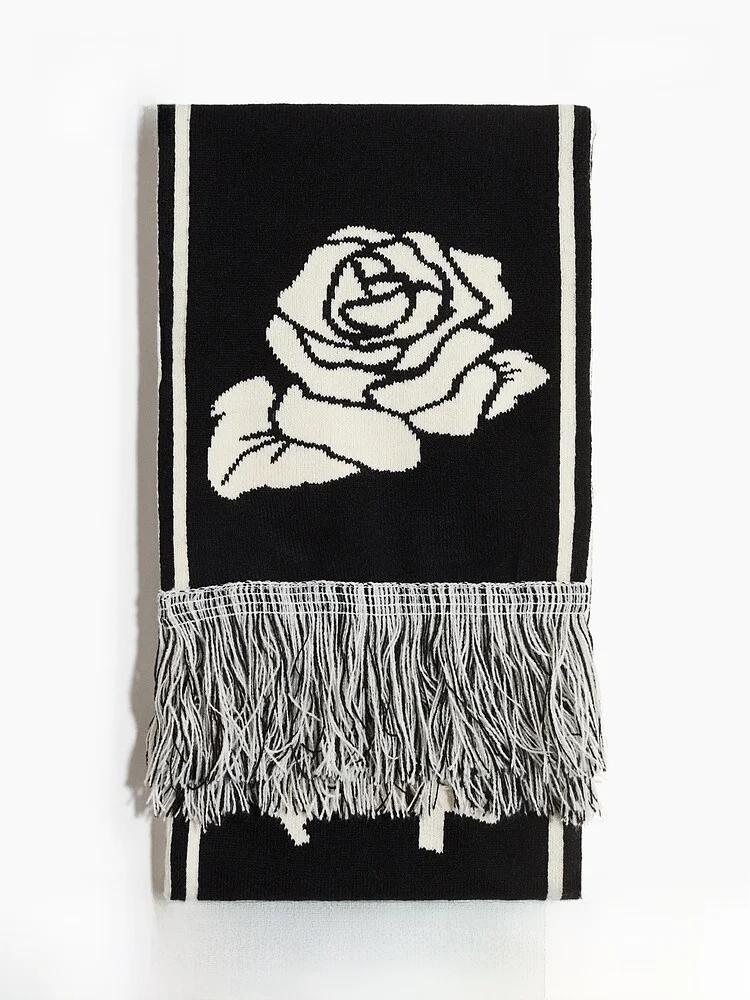 H&M Men's Knitted Scarf Summer New Fashion Rose Pattern Trendy Scarf 1344150 Warmth Function Acrylic Fabric Spring Autumn
H&M Men's Knitted Scarf Summer New Fashion Rose Pattern Trendy Scarf 1344150 Warmth Function Acrylic Fabric Spring Autumn