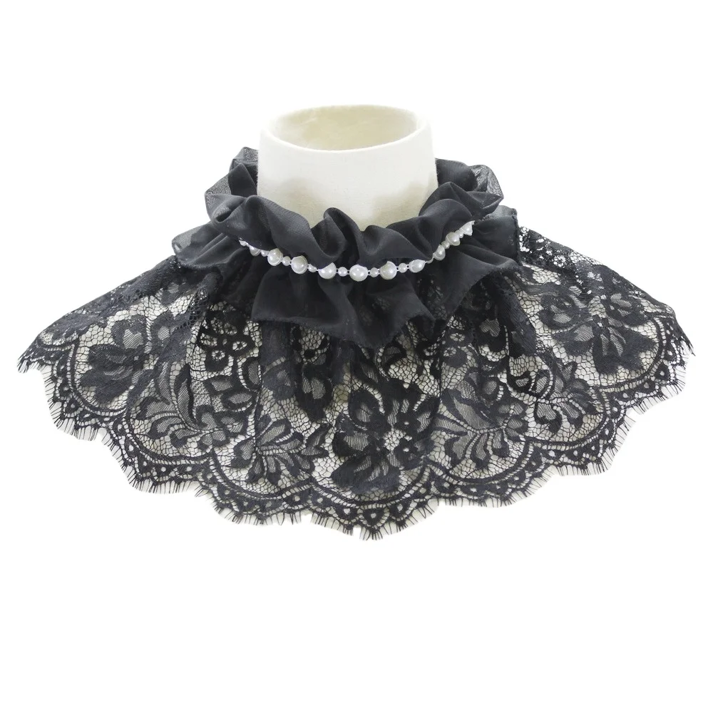 Retro Pearl Lace Fake Collar Shawl Stand Collar Ruffled Decorative Design for Women Outfit
Retro Pearl Lace Fake Collar Shawl Stand Collar Ruffled Decorative Design for Women Outfit