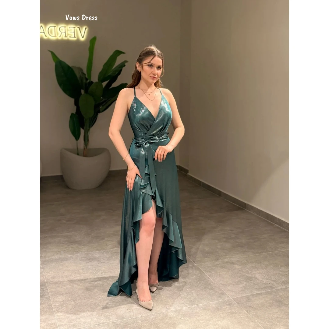 Vows Prom Dresses 2025 Luxury Evening Dress 2025 V-neck Line A Elegant Party Dresses for Women Luxury Custom Made Satin Cloth
Vows Prom Dresses 2025 Luxury Evening Dress 2025 V-neck Line A Elegant Party Dresses for Women Luxury Custom Made Satin Cloth