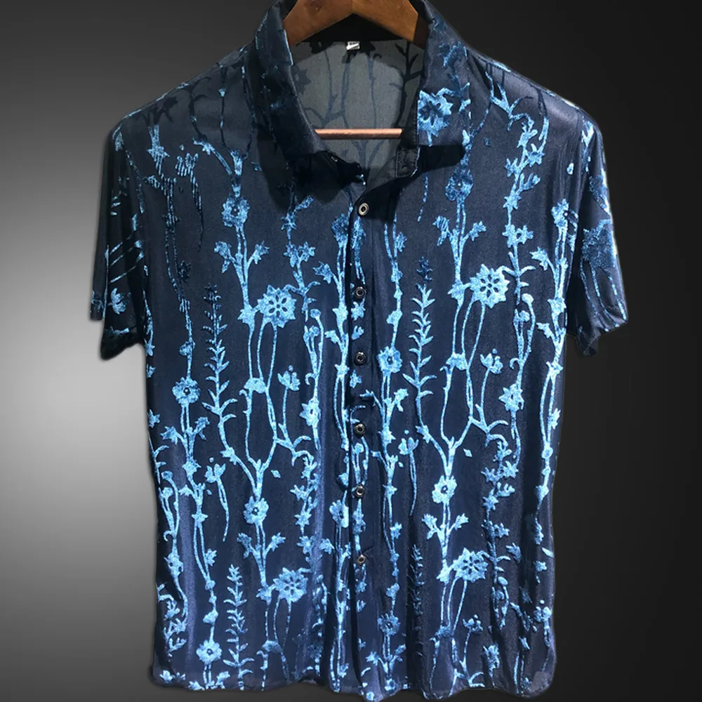 Blue Black High Quality Party Plus Size Designer Shirt Fashion Sexy Short Sleeve Shirt 2025 Summer Shirt Men Flower Shirt Men
Blue Black High Quality Party Plus Size Designer Shirt Fashion Sexy Short Sleeve Shirt 2025 Summer Shirt Men Flower Shirt Men