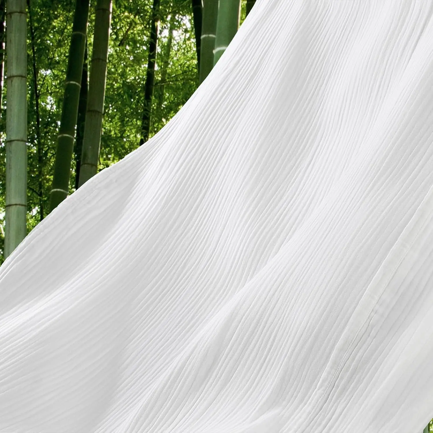 Cooling Muslin King Blanket for Hot Sleepers, 60% Rayon from Bamboo 40% Cotton, 4-Layer Gauze, 108"x90", White
Cooling Muslin King Blanket for Hot Sleepers, 60% Rayon from Bamboo 40% Cotton, 4-Layer Gauze, 108"x90", White