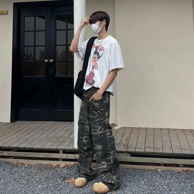 Military Green Camouflage Workwear Pants Men's Trendy Brand Loose Wide Leg Jeans American Retro Style Long Trousers
Military Green Camouflage Workwear Pants Men's Trendy Brand Loose Wide Leg Jeans American Retro Style Long Trousers