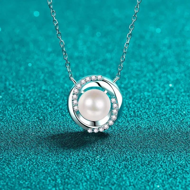 Sparkling PT950 Platinum Pendant Clavicle Chain, 0.18Carat Moissanite Whirlwind Round Pearl Necklace for Women Fine Jewelry Gift
Sparkling PT950 Platinum Pendant Clavicle Chain, 0.18Carat Moissanite Whirlwind Round Pearl Necklace for Women Fine Jewelry Gift
