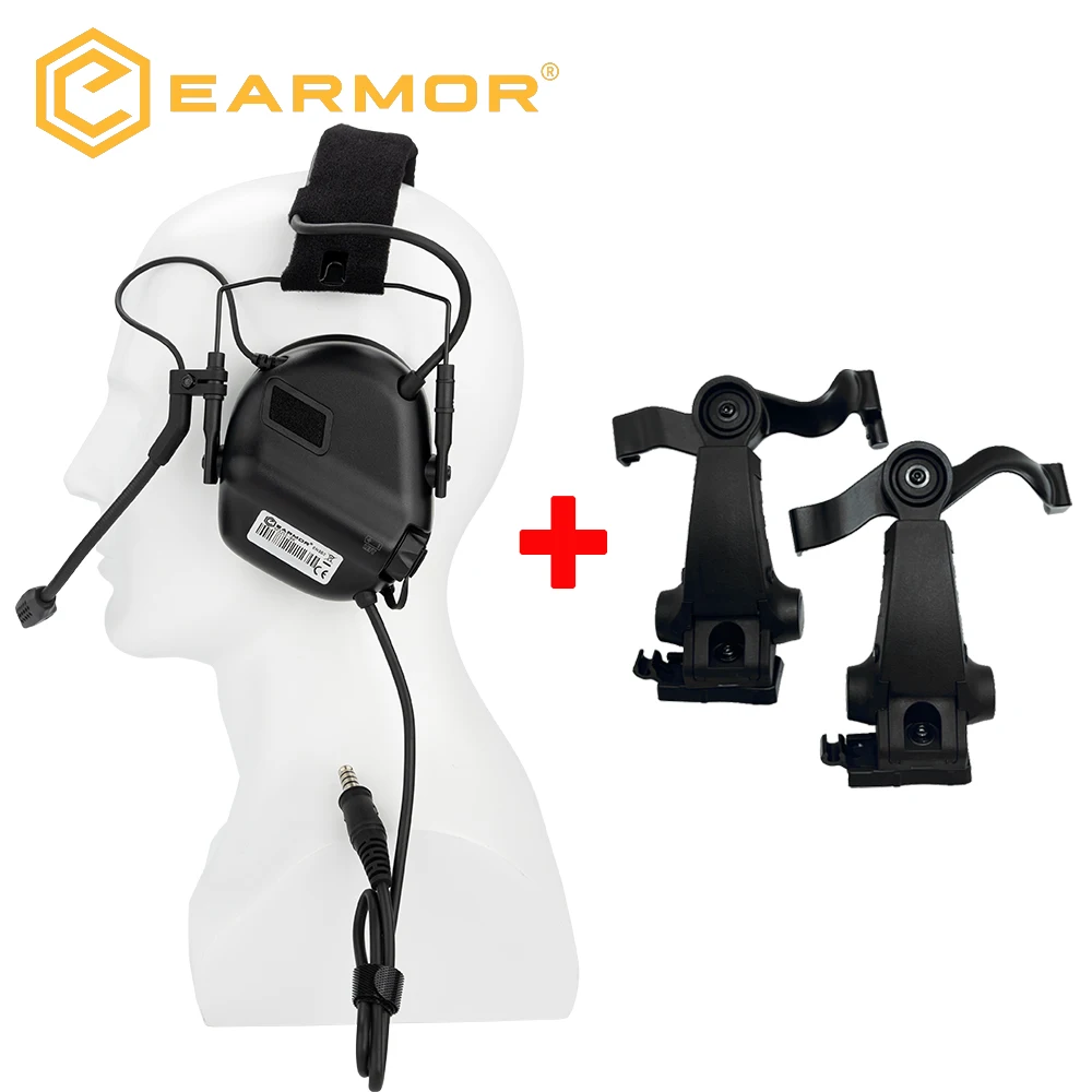 Тактическая гарнитура DIY EARMOR M32SE для шлема с адаптерами для крепления на шлеме ARC-наушники с шумоподавлением
Тактическая гарнитура DIY EARMOR M32SE для шлема с адаптерами для крепления на шлеме ARC-наушники с шумоподавлением