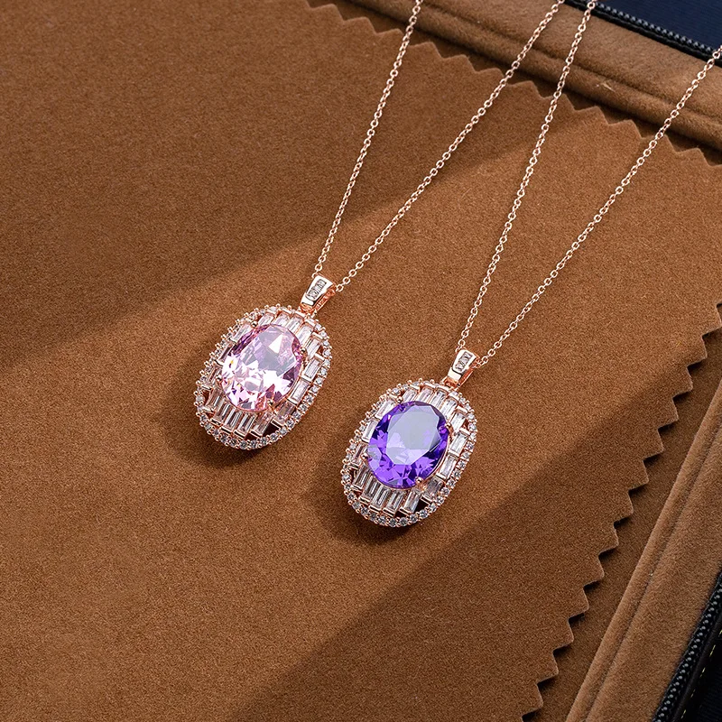 ML-HR Moissanite Style Simulated coloured gemstone large carat pendant women papparacha colour violet 
ML-HR Moissanite Style Simulated coloured gemstone large carat pendant women papparacha colour violet
