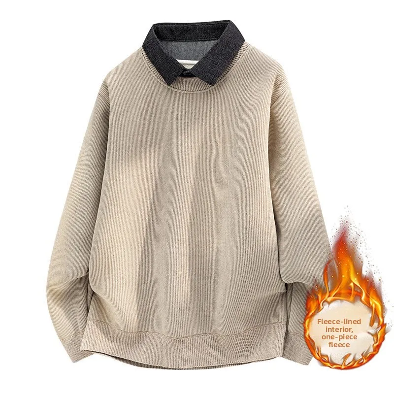 Мужской вязаный свитер с воротником-стойкой на флисовой подкладке, базовый слой для сохранения тепла, молодежный модный зимний вариант, цветной, с длинными рукавами, из полиэстера
Мужской вязаный свитер с воротником-стойкой на флисовой подкладке, базовый слой для сохранения тепла, молодежный модный зимний вариант, цветной, с длинными рукавами, из полиэстера