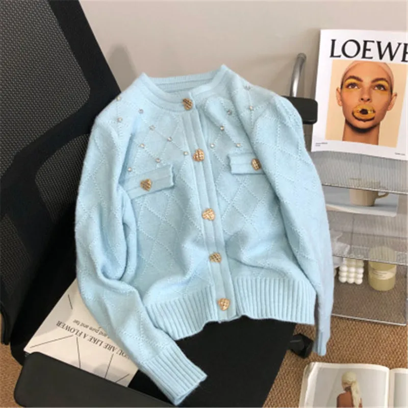 Small Fragrance Wind Knitted Cardigan Jacket Women's Autumn Winter Loose Sweet Short Design Sweater Top s421
Small Fragrance Wind Knitted Cardigan Jacket Women's Autumn Winter Loose Sweet Short Design Sweater Top s421
