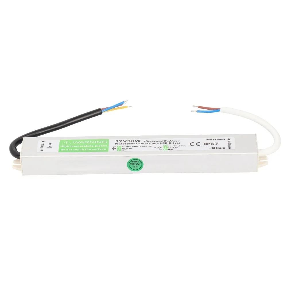 30W Waterproof Power Supply AC90-250V Input 12V/24V DC LED Driver Transformer Aluminum Durable Low Voltage Transformer
30W Waterproof Power Supply AC90-250V Input 12V/24V DC LED Driver Transformer Aluminum Durable Low Voltage Transformer