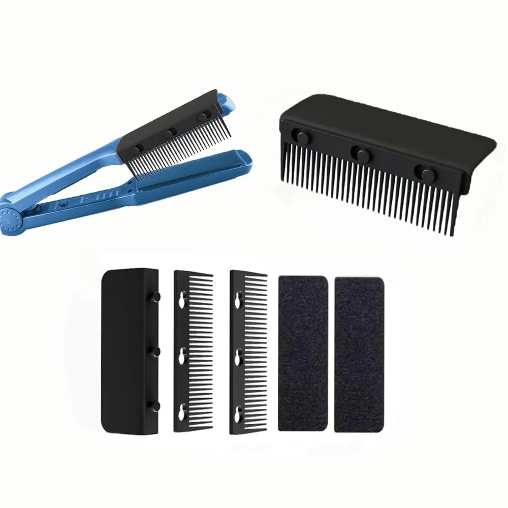 Flat Iron Attachment, Removable Hair Straightener, The Comb for Flat Iron for Black Hair, Professional or Home Use Compact Straightening Styling Tool (Black)
Flat Iron Attachment, Removable Hair Straightener, The Comb for Flat Iron for Black Hair, Professional or Home Use Compact Straightening Styling Tool (Black)