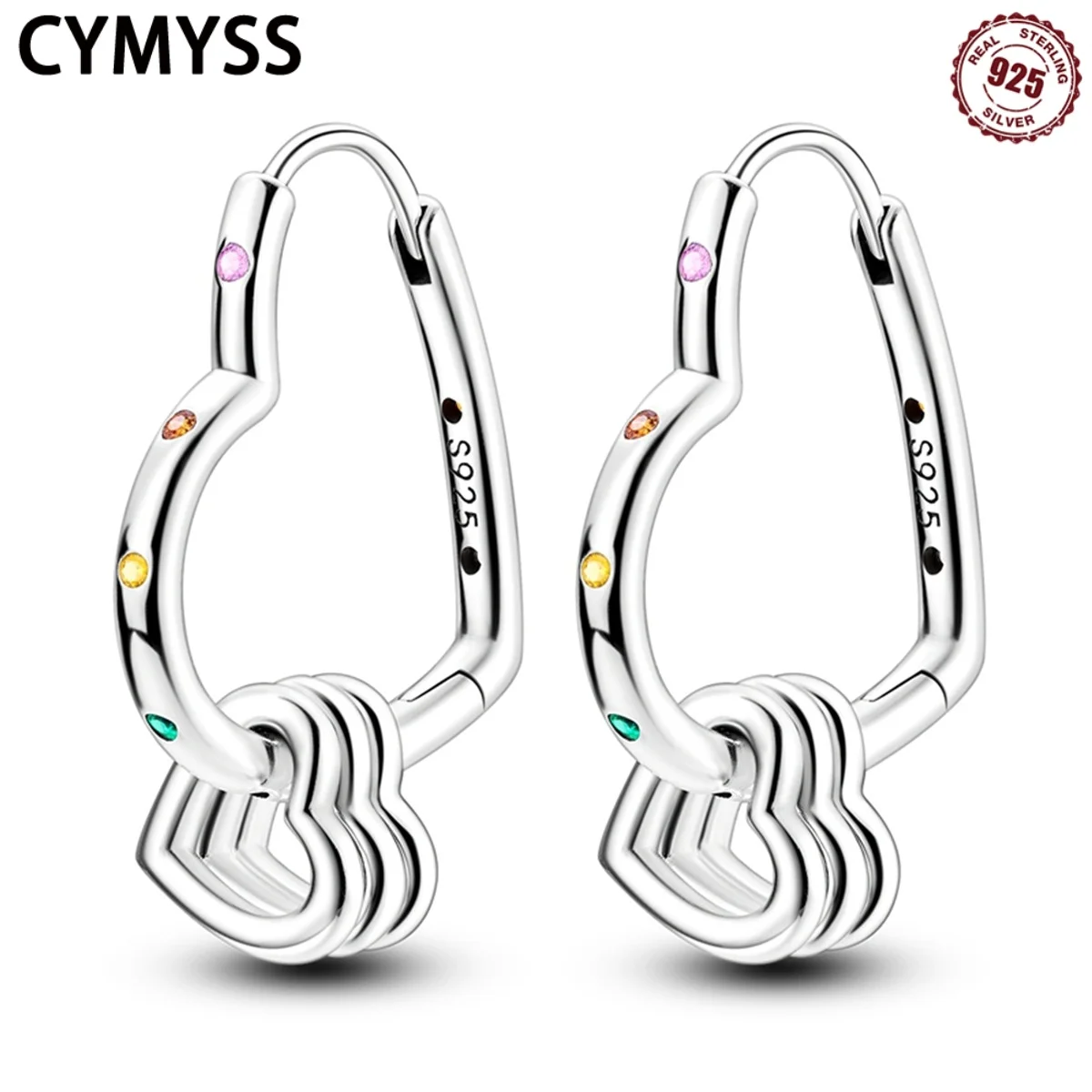 CYMYSS 2025 New S925 Sterling Silver Multi-Ring Love Earrings Boutique Wedding Birthday Party Gift Jewellery Women's Earrings
CYMYSS 2025 New S925 Sterling Silver Multi-Ring Love Earrings Boutique Wedding Birthday Party Gift Jewellery Women's Earrings