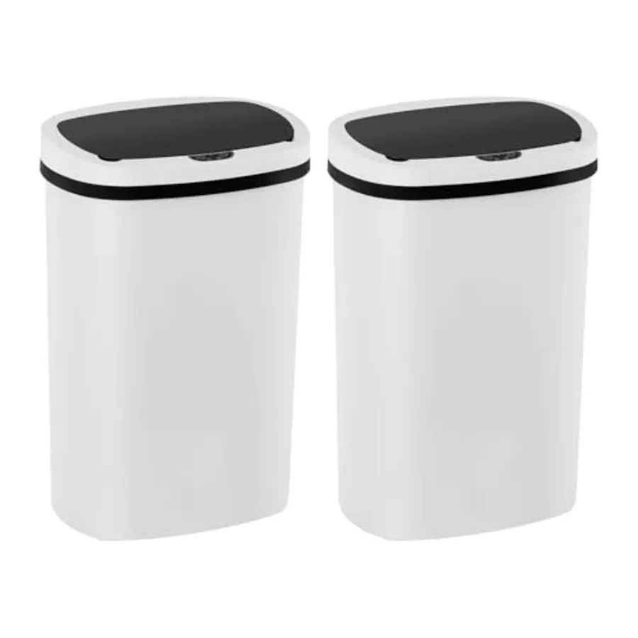Gallon Plastic Trash Can for Kitchen Office Bathroom Automatic Touchless Lid with Motion Sensor Waterproof Design White
Gallon Plastic Trash Can for Kitchen Office Bathroom Automatic Touchless Lid with Motion Sensor Waterproof Design White