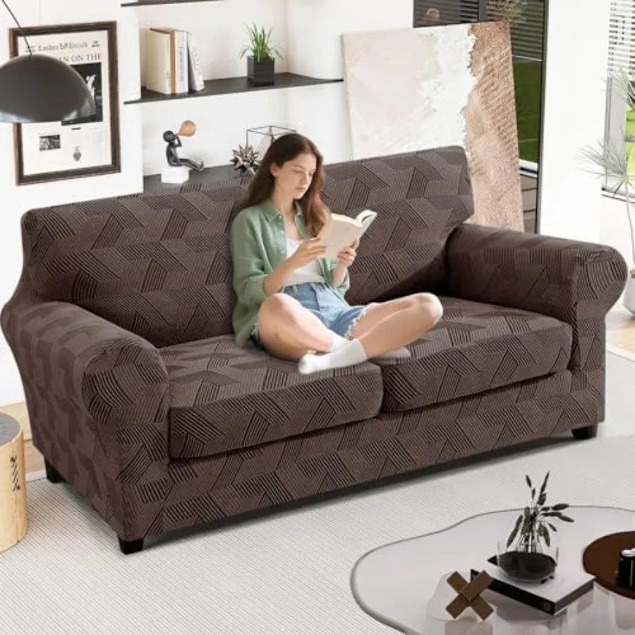 3 Pieces Couch Cover for 2 Extra Large Cushion Couch, Stretch Sofa Covers with Elastic Bottom, Sofa Slipcovers for Dog/Pets Fea
3 Pieces Couch Cover for 2 Extra Large Cushion Couch, Stretch Sofa Covers with Elastic Bottom, Sofa Slipcovers for Dog/Pets Fea