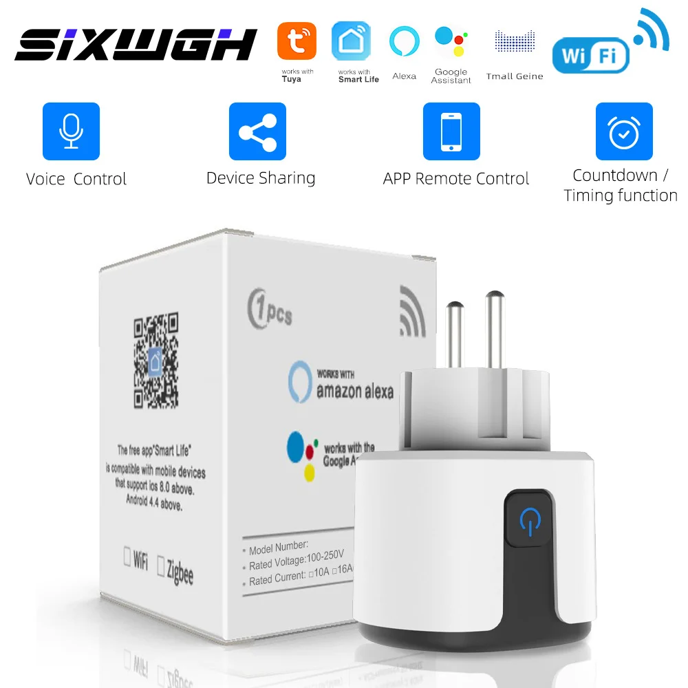 Tuya Smart EU Plug for Tuya Smart Home Automation Timing Power Monitor Smart Socket Support Google Home Alexa 
Tuya Smart EU Plug for Tuya Smart Home Automation Timing Power Monitor Smart Socket Support Google Home Alexa