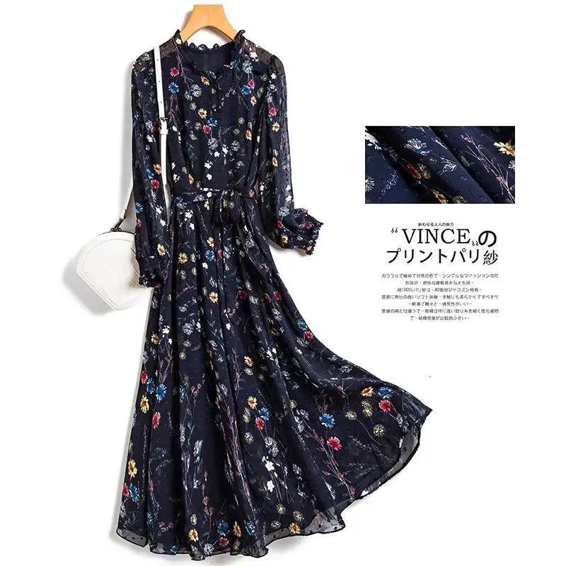 Navy Floral Vintage O-Neck Lace Up Three Quarter Sleeve A-Line Women's Dress Korean Fashion Knee-Length Dresses For Women Spring
Navy Floral Vintage O-Neck Lace Up Three Quarter Sleeve A-Line Women's Dress Korean Fashion Knee-Length Dresses For Women Spring