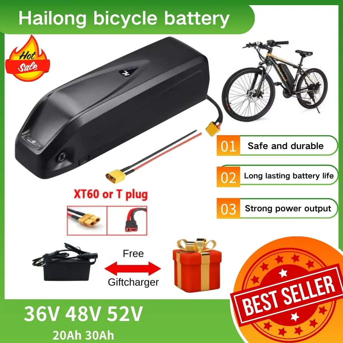 NEW Hailong 36V 48V 52V 20Ah 30Ah Electric Scooter EBike Battery Mountain Bicycle 18650 Electric Bateria Pack 250W~1000W
NEW Hailong 36V 48V 52V 20Ah 30Ah Electric Scooter EBike Battery Mountain Bicycle 18650 Electric Bateria Pack 250W~1000W