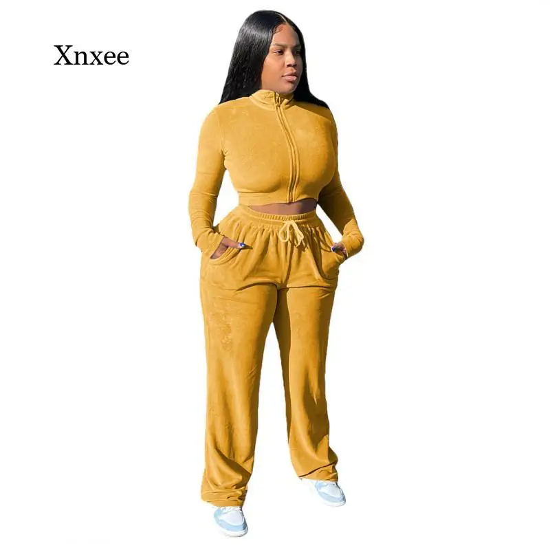 Autumn and Winter Women's Fashion Solid Color Sports and Leisure Two-Piece Short Jacket Tight Straight Trousers
Autumn and Winter Women's Fashion Solid Color Sports and Leisure Two-Piece Short Jacket Tight Straight Trousers