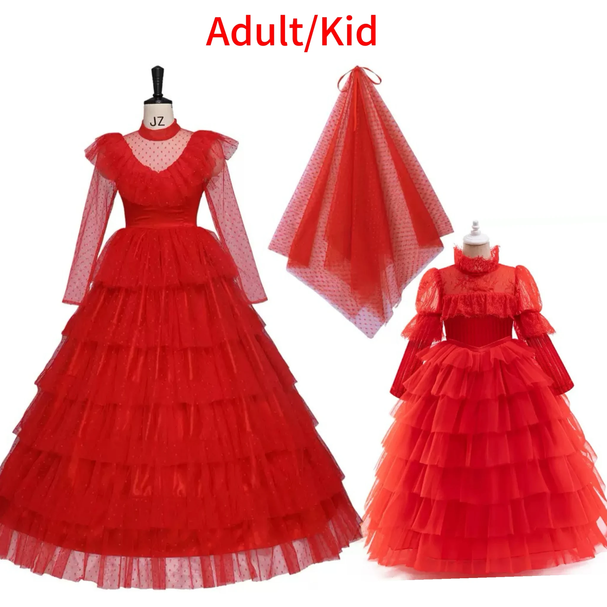 Beetle Lydia Cosplay Costume Women Girls Red Wedding Dress Halloween Carnival Party Outfits
Beetle Lydia Cosplay Costume Women Girls Red Wedding Dress Halloween Carnival Party Outfits