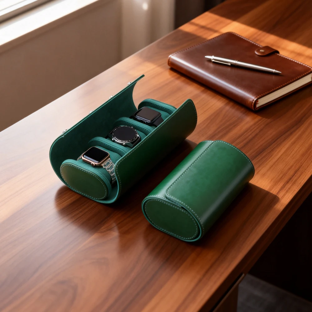 Green Leather Watch Roll 1 2 3 slots Luxury Genuine Watch Storage Box Travel Bag Watchs Case Gift Box Watch Pouch
Green Leather Watch Roll 1 2 3 slots Luxury Genuine Watch Storage Box Travel Bag Watchs Case Gift Box Watch Pouch