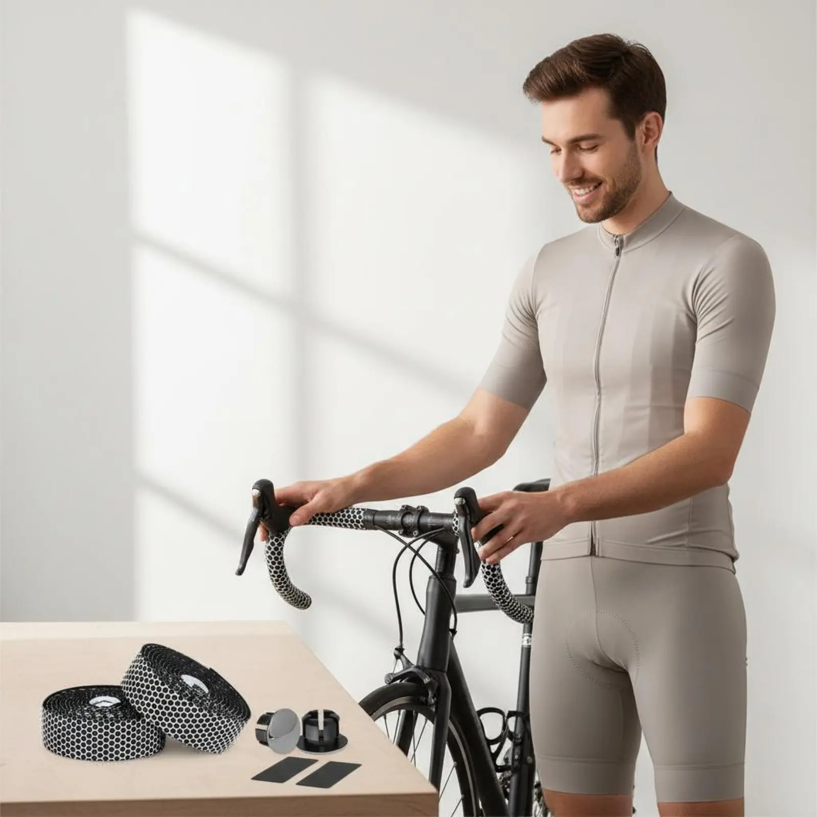 2 Pieces Asphalt Bike Bar Tape Lightweight Hexagonal Handlebar Tape for Cyclists
2 Pieces Asphalt Bike Bar Tape Lightweight Hexagonal Handlebar Tape for Cyclists