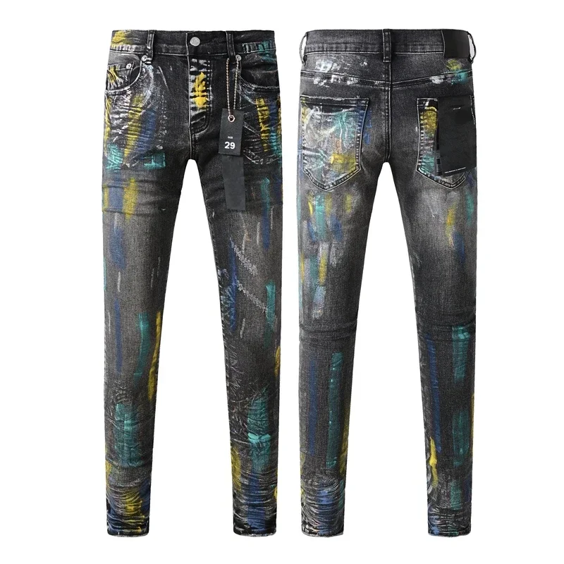 Purples men jeans Fashion American brands Streetwear Black gray Repair Low Rise Skinny Denim pants 28-40 size
Purples men jeans Fashion American brands Streetwear Black gray Repair Low Rise Skinny Denim pants 28-40 size