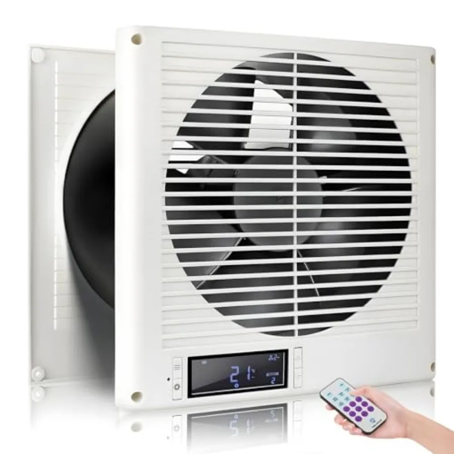 20W 8" Room to Room Fan 10-Speed RC Two-Way Reversible Airflow Through Wall with Temperature and Timer Setting In-Wall Vent Fan
20W 8" Room to Room Fan 10-Speed RC Two-Way Reversible Airflow Through Wall with Temperature and Timer Setting In-Wall Vent Fan