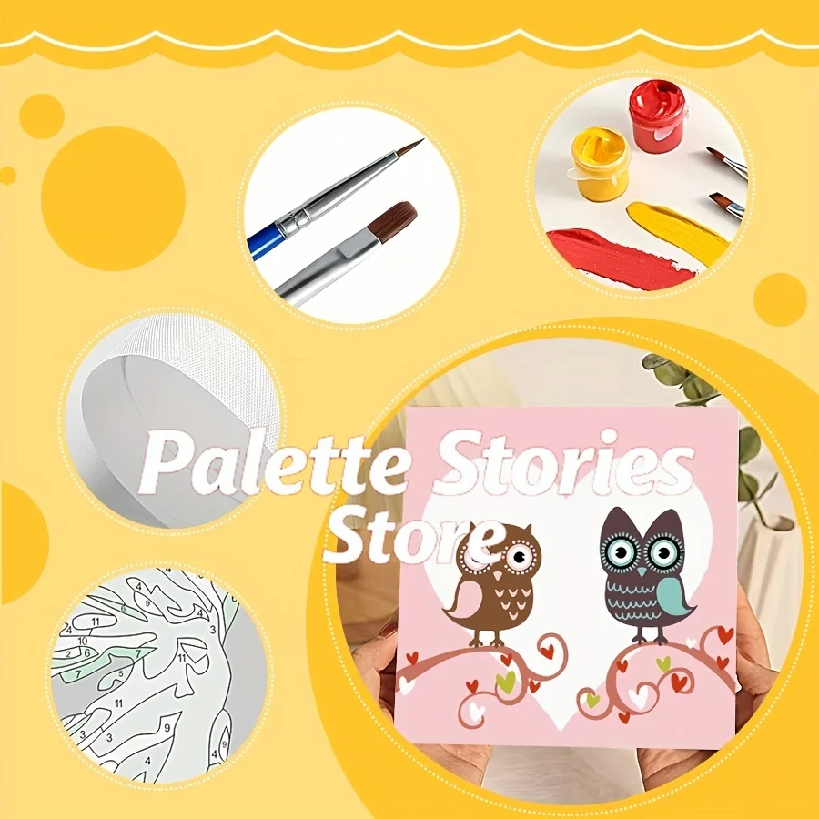 FramelessA Complete Digital Painting Kit Featuring Two Owl Designs, Including All Necessary Tools And Acrylic Paints for Hand Co
FramelessA Complete Digital Painting Kit Featuring Two Owl Designs, Including All Necessary Tools And Acrylic Paints for Hand Co