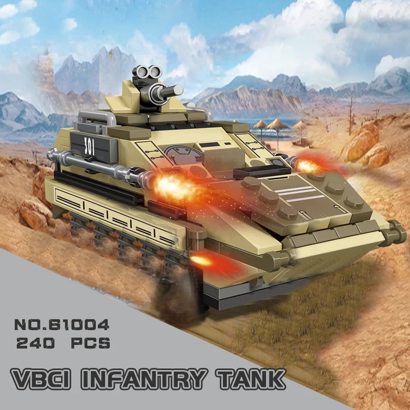240PCS Infantry Fighting Vehicle Building Blocks Military Tank Model Bricks Desktop Decoration Diy Toys For Kids Holiday Gifts
240PCS Infantry Fighting Vehicle Building Blocks Military Tank Model Bricks Desktop Decoration Diy Toys For Kids Holiday Gifts