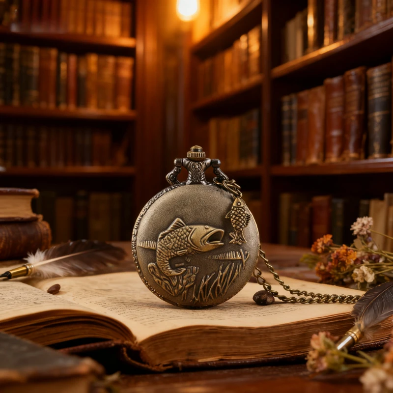 Кварцевые карманные часы в стиле стимпанк с рыбой для мужчин и женщин, ожерелье, цепочка, кулон, часы с арабскими цифрами, подарок для друга, семьи
Кварцевые карманные часы в стиле стимпанк с рыбой для мужчин и женщин, ожерелье, цепочка, кулон, часы с арабскими цифрами, подарок для друга, семьи